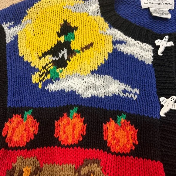Halloween Cardigan - Alexandra Bartlett for The Eagles Eye / Like New! - Picture 4 of 17